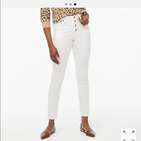 White corduroy skinny pants - Picture 2 of 3